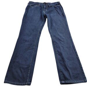 Guess Jeans Mens 34x30.5 Tag 34x32 Blue Slim Straight Denim Dark Wash